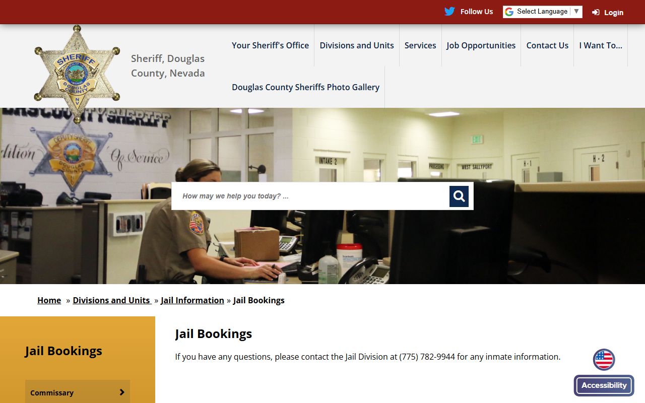Douglas County jail bookings app notice for inmate population search
